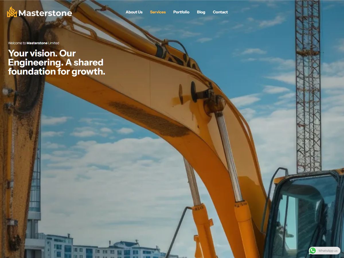 Masterstone Engineering website homepage